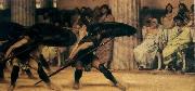 Sir Lawrence Alma-Tadema,OM.RA,RWS A Pyrrhic Dance Sir Lawrence Alma-Tadema oil on canvas